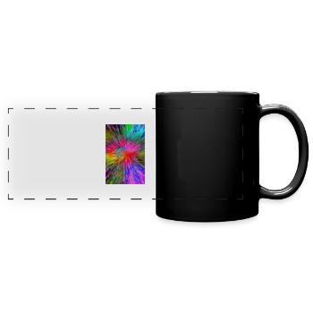 Très bel art avec toutes les couleurs - Mug panoramique uni - noir - Devant