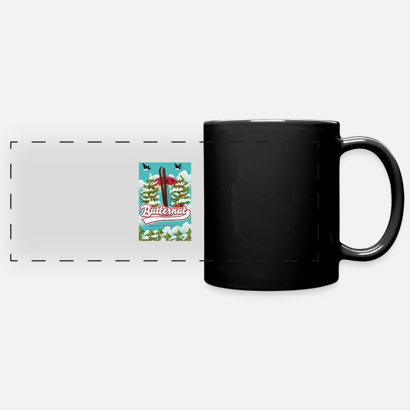 Affiche de ski Butternut massachusetts - Mug panoramique uni - noir
