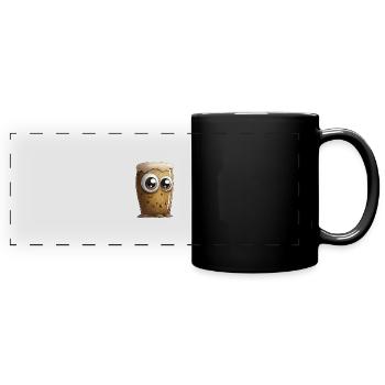 Beer Glass Drawing Round Birthday - Mug panoramique uni - noir - Devant