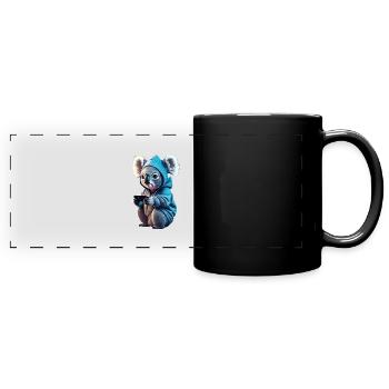 Koala Gamer - Full Colour Panoramic Mug - black - Front