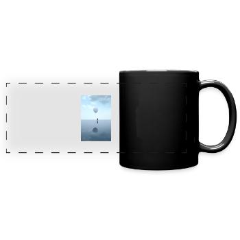 Calming Balloon - Full Colour Panoramic Mug - black - Front