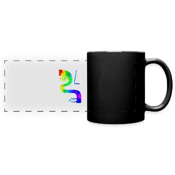 Fashion Cute Vintage Style Trendy 90s Funny Vogue - Full Colour Panoramic Mug - black - Front