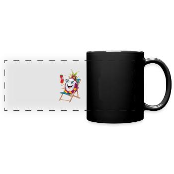 Dragon Fruit - Panorama-Tasse farbig - Schwarz - Vorne