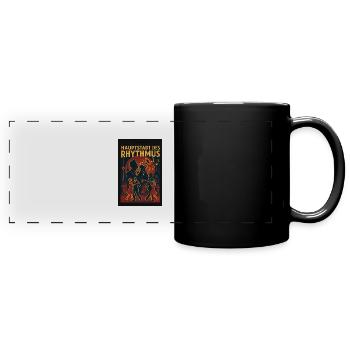 Music Berlin Retro Nightlife - Full Colour Panoramic Mug - black - Front