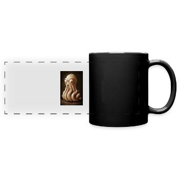 Erdnuss-Oktopus-Wahnsinn - Panorama-Tasse farbig - Schwarz - Vorne