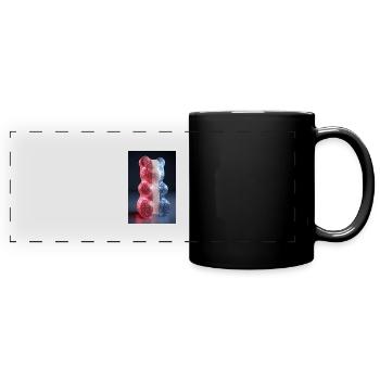 Glitter French Gummy Bear - Full Colour Panoramic Mug - black - Front