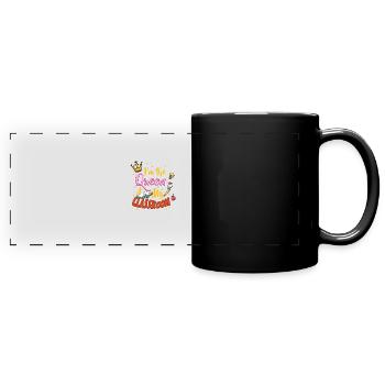 Teacher Teacher's Day Klassenzimmer Queen Teacher's - Panorama-Tasse farbig - Schwarz - Vorne