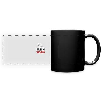 team beste - Panorama-Tasse farbig - Schwarz - Vorne