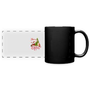 Merry Christmas - Full Colour Panoramic Mug - black - Front