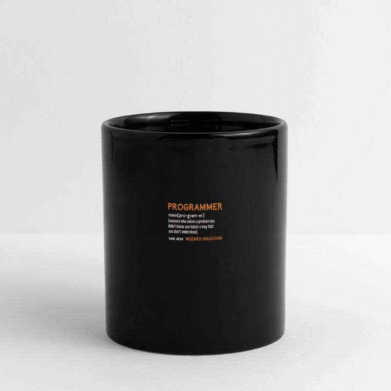 Programmer sind Zauberer Panorama-Tasse farbig