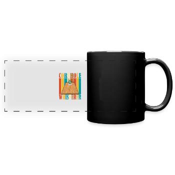 Cornhole Whisperer - Mug panoramique uni - noir - Devant