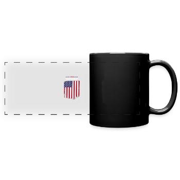 Wähler-Telefonist - Panorama-Tasse farbig - Schwarz - Vorne