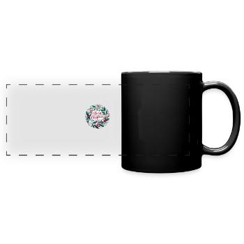 Frohe Weihnachten Design Lustiges Geschenk für Weihnachtsliebhaber - Panorama-Tasse farbig - Schwarz - Vorne