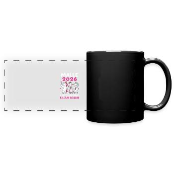 Damen Malle 2026 - Panorama-Tasse farbig - Schwarz - Vorne