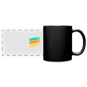 Steckenpferd Hobby Horsing - Panorama-Tasse farbig - Schwarz - Vorne