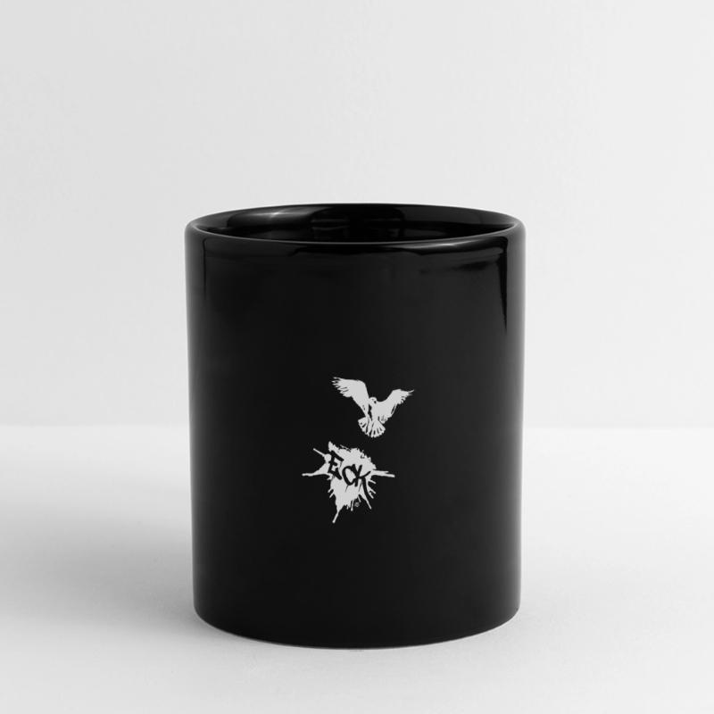 Möwe und Eckernförde Panorama-Tasse farbig