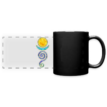Symbole abstrait - Déesse du pouvoir Femmes 4 - Mug panoramique uni - noir - Devant
