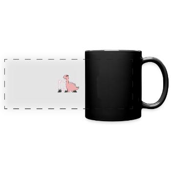 Lettre G - Mug panoramique uni - noir - Devant