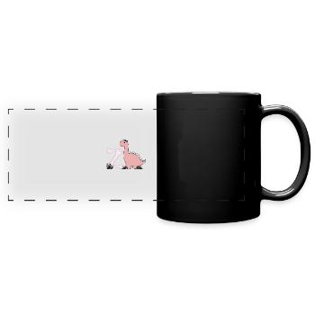 Lettre Z - Mug panoramique uni - noir - Devant