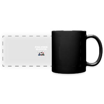 Piss Poor Bluffer Poker Sarcastic Poker Player - Panorama-Tasse farbig - Schwarz - Vorne