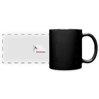 Votre vote compte Votant pour la première fois USA Politique - Mug panoramique uni - noir - Devant