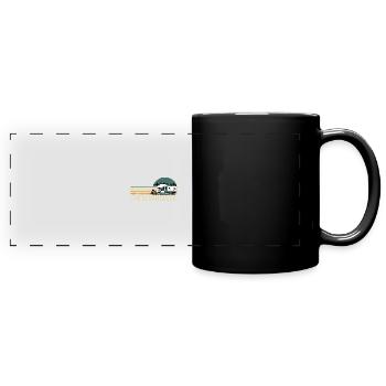 Motorhome RV Camping Life Is - Panorama-Tasse farbig - Schwarz - Vorne
