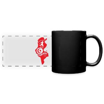 Tunesien Fußball Mannschaft Meisterschaft - Panorama-Tasse farbig - Schwarz - Vorne