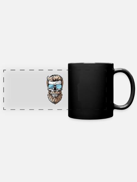 Lausbua Lausbub Lederhosen Trachten - Panorama-Tasse farbig - Schwarz