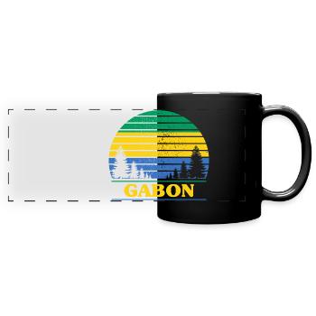 Gabon - Full Colour Panoramic Mug - black - Front