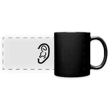 Ear Line - Full Colour Panoramic Mug - black - Front