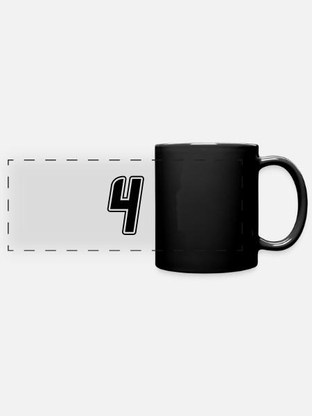 Number 4 - Full Colour Panoramic Mug - black