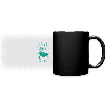Meer Schildkröte Just a Girl who loves Turtles - Panorama-Tasse farbig - Schwarz - Vorne