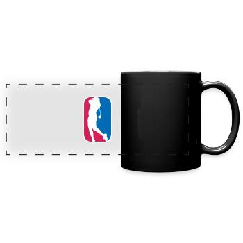 Golf Sport Logo Minigolf einlochen lustig Geschenk - Panorama-Tasse farbig - Schwarz - Vorne
