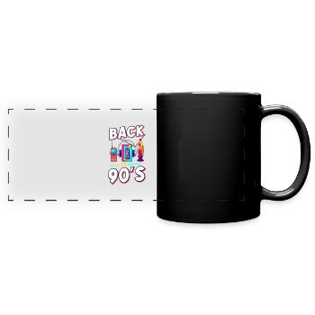 90s Theme Party 1990s Nineties Costume - Full Colour Panoramic Mug - black - Front