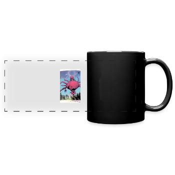 Alien | UFO | Raumschiff | UAP | außerirdische - Panorama-Tasse farbig - Schwarz - Vorne