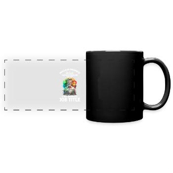 Nuklearingenieur für Kernkraftwerk und Kernenergie - Panorama-Tasse farbig - Schwarz - Vorne