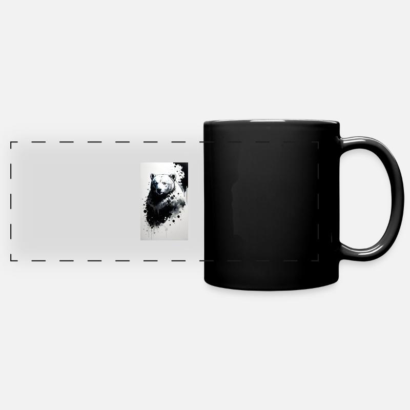 Bärenstark: Dein Stil, deine Wildheit - Panorama-Tasse farbig - Schwarz