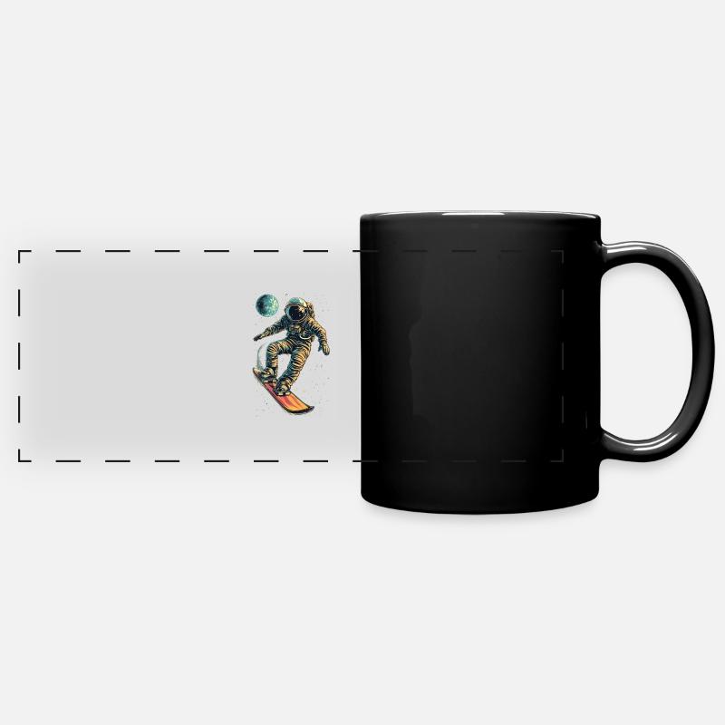 Zero Gravity snowboarding - Full Colour Panoramic Mug - black
