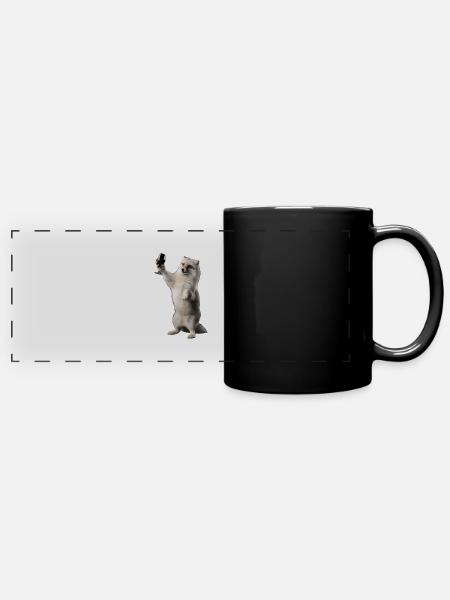 Polarfuchs Wein - Panorama-Tasse farbig - Schwarz