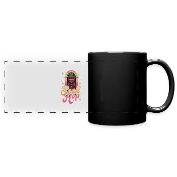 Sock Hop 80's Disco Party Rétro Jukebox Collection - Mug panoramique uni - noir - Devant