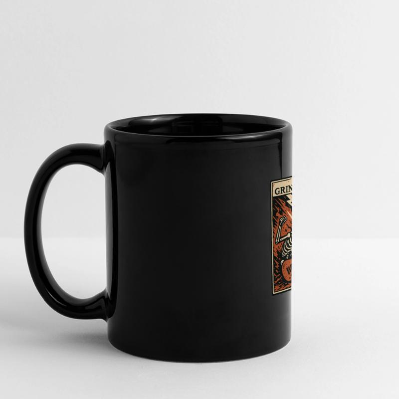 Grindcore Tarot Card – Explosive Skeleton Shred Full Colour Panoramic Mug