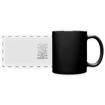 Without weapons - Full Colour Panoramic Mug - black - Front