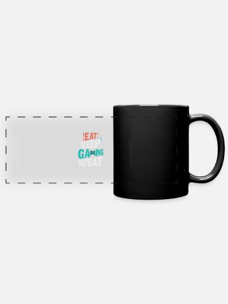 GAMING - GAMER ZOCKER DESIGN GAMER - Panorama-Tasse farbig - Schwarz