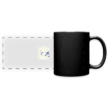 All about thrust - Full Colour Panoramic Mug - black - Front