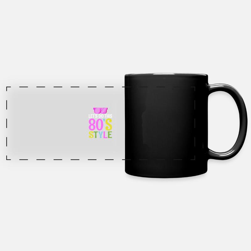 80s style | 80s Retro Party Wear Costume - Full Colour Panoramic Mug - black