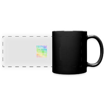 I Kayak Because Punching People Is Frowned Up Kaya - Panorama-Tasse farbig - Schwarz - Vorne