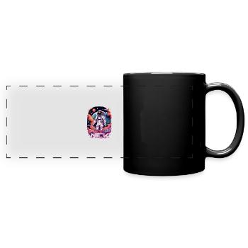 NICK - Beautiful boy name with cool astronaut - Full Colour Panoramic Mug - black - Front