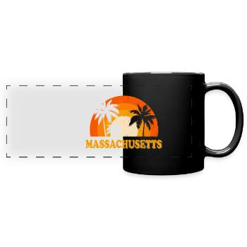 Massachusetts - Panorama-Tasse farbig - Schwarz - Vorne