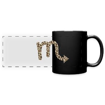Sternzeichen Skorpion - Panorama-Tasse farbig - Schwarz - Vorne