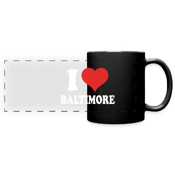 Baltimore - Full Colour Panoramic Mug - black - Front
